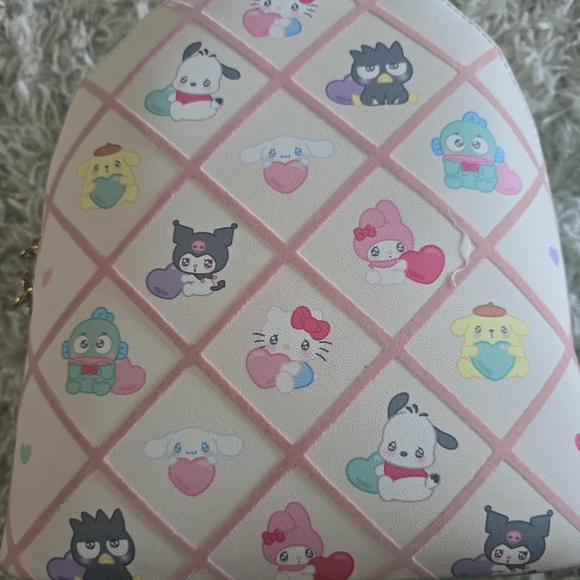 Sanrio Handbags - Sanrio Hello Kitty and Friends Emo Kyun Plaid Charm Mini Backpack.  FACTORY SEAL